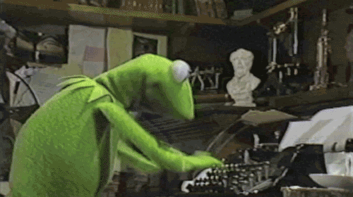 Animated GIF of Kermit brainstorming ideas